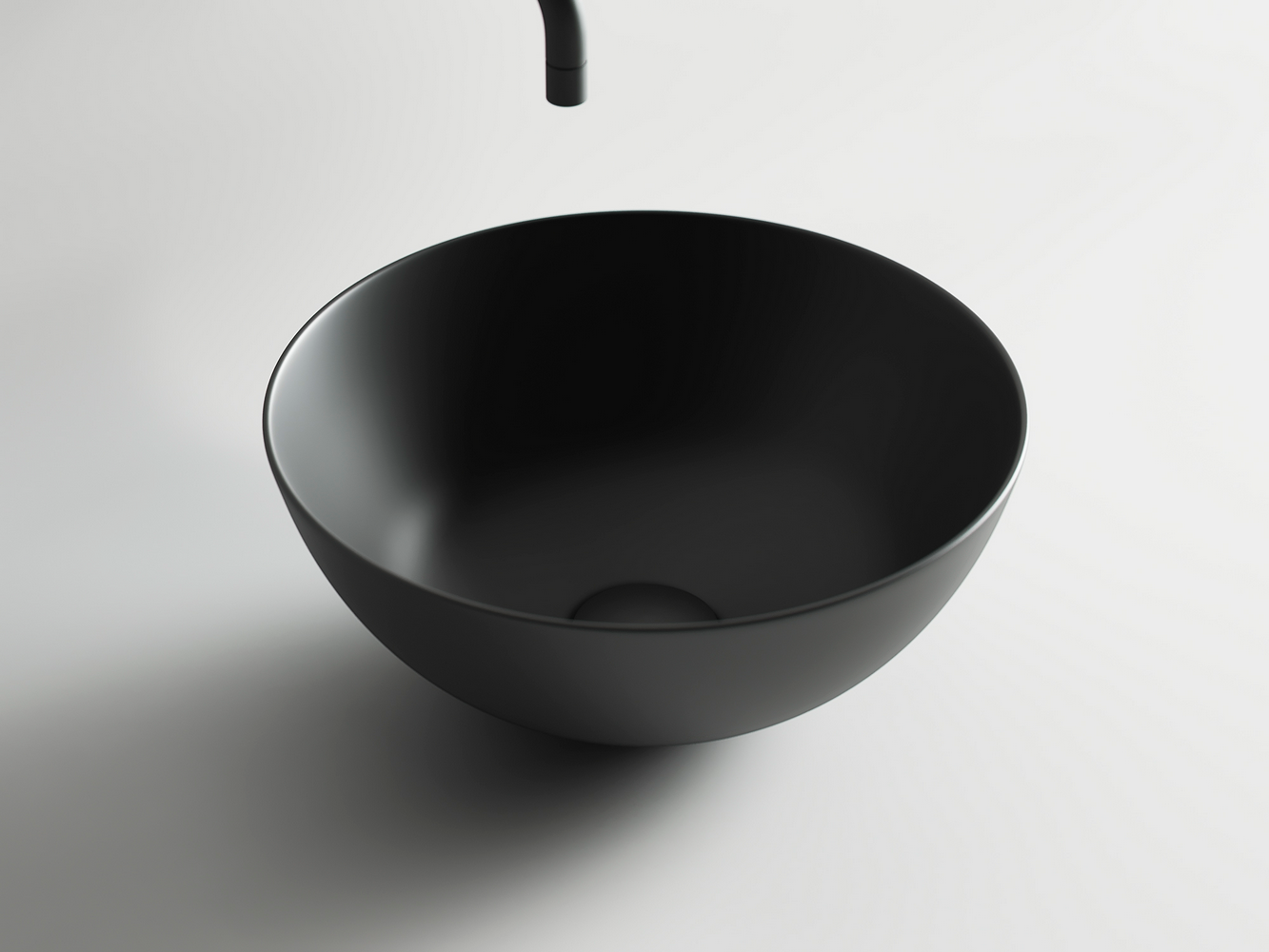 Фото Раковина Ceramicanova Element CN6004 накладная 35,8 × 35,8 × 15,5 см, черный матовый