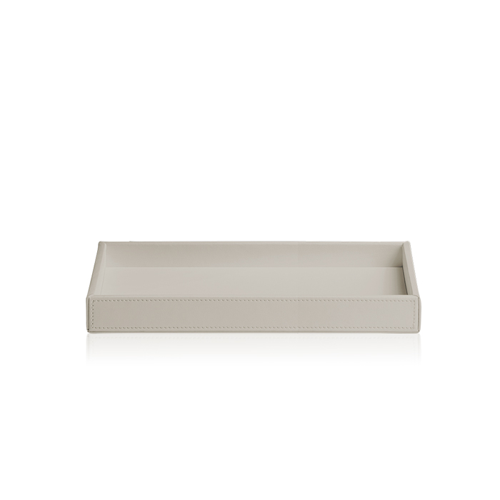 Фото Лоток Decor Walther Brownie 0930047 настольный 3x24,5x11,5 см, имитация кожи, цвет песочно-бежевый