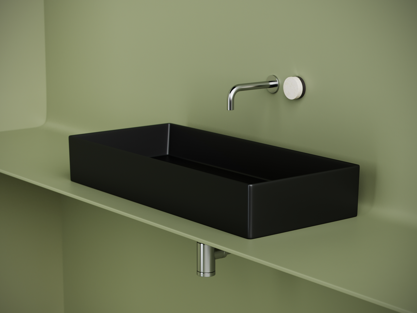 Фото Раковина Ceramicanova Element CN6072MB накладная 80,1 × 36,1 × 13 см, черный матовый