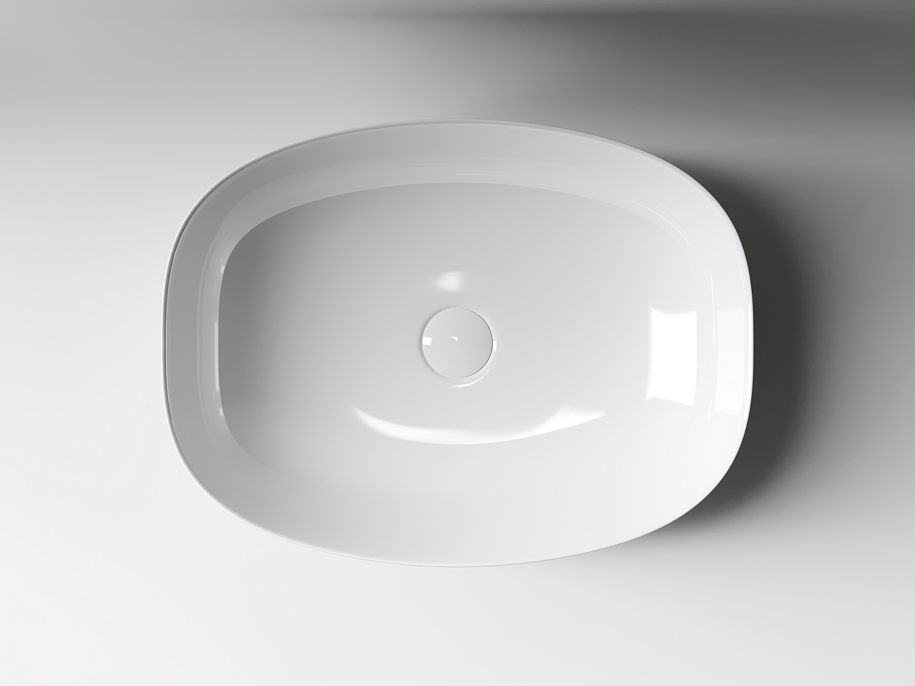 Фото Раковина Ceramicanova Element CN5005 накладная 50 × 38 × 14 см, белый глянцевый