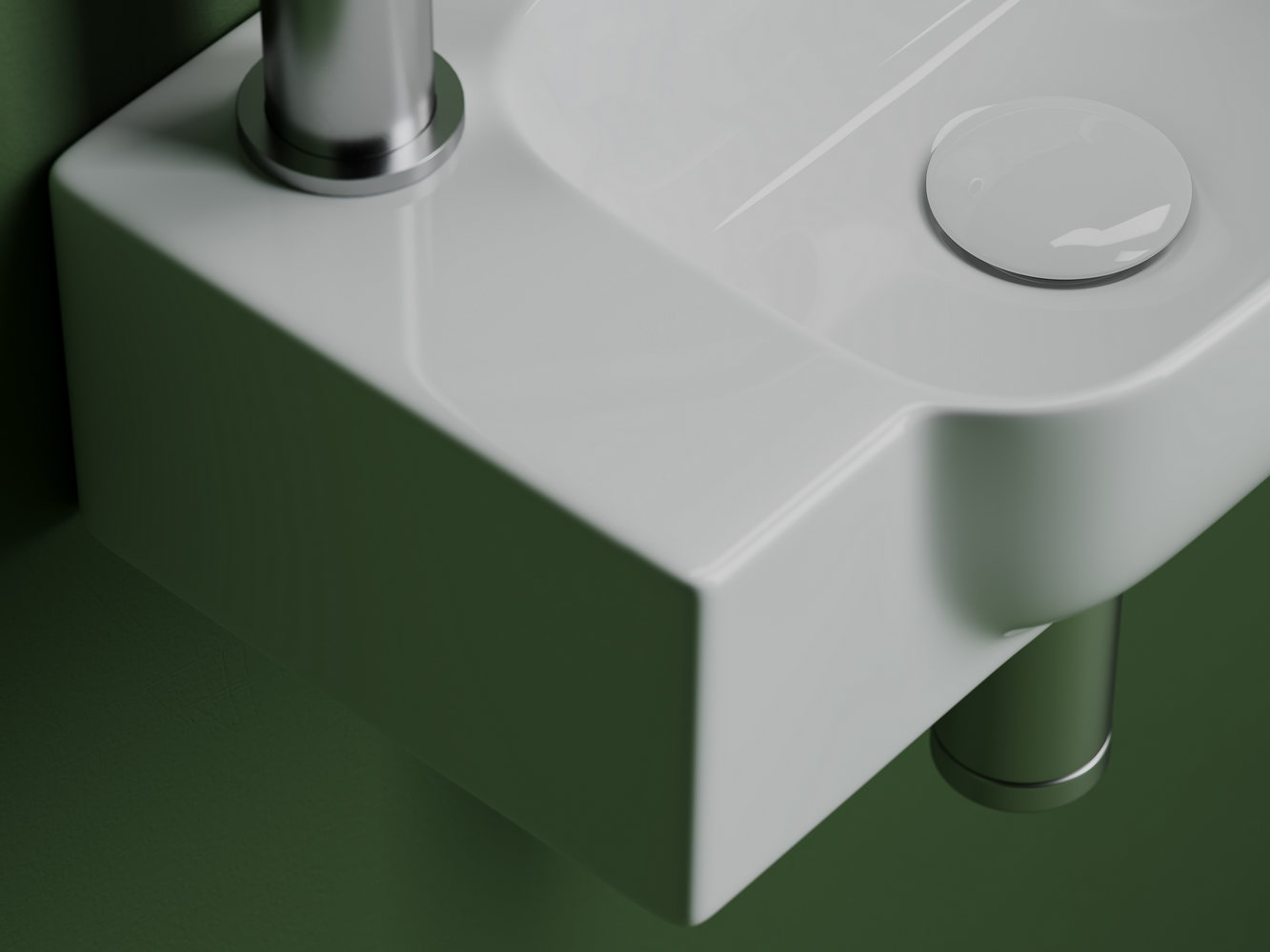 Фото Раковина Ceramicanova Element CN6074R подвесная 40,3 × 24,9 × 14 см, белый глянцевый
