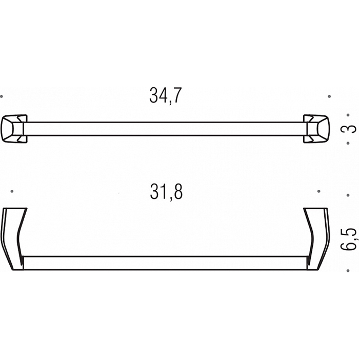 Фото Полотенцедержатель Colombo Road B8009.CRQ подвесной L 35 см хром глянец