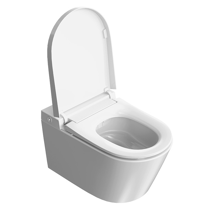 Фото Унитаз подвесной Kerama Marazzi TekWave KMTWWc59GWh2, с сиденьем, белый глянцевый
