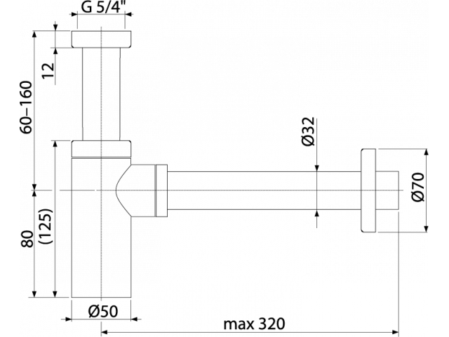 Фото Сифон Boheme 609-CB медь браш