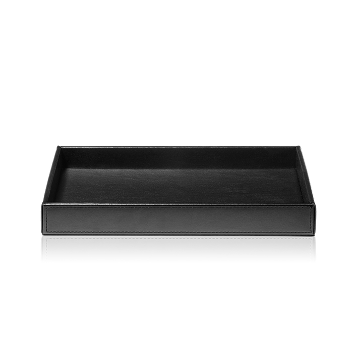 Фото Лоток Decor Walther Brownie 0930160 настольный 28x16 см, имитация кожи, цвет черный