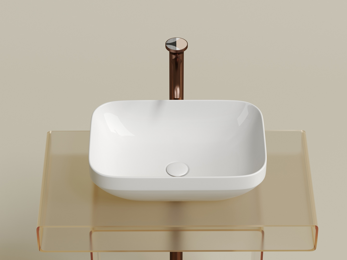 Фото Раковина Ceramicanova Element CN6055 накладная 50 × 35,9 × 14,5 см, белый глянцевый