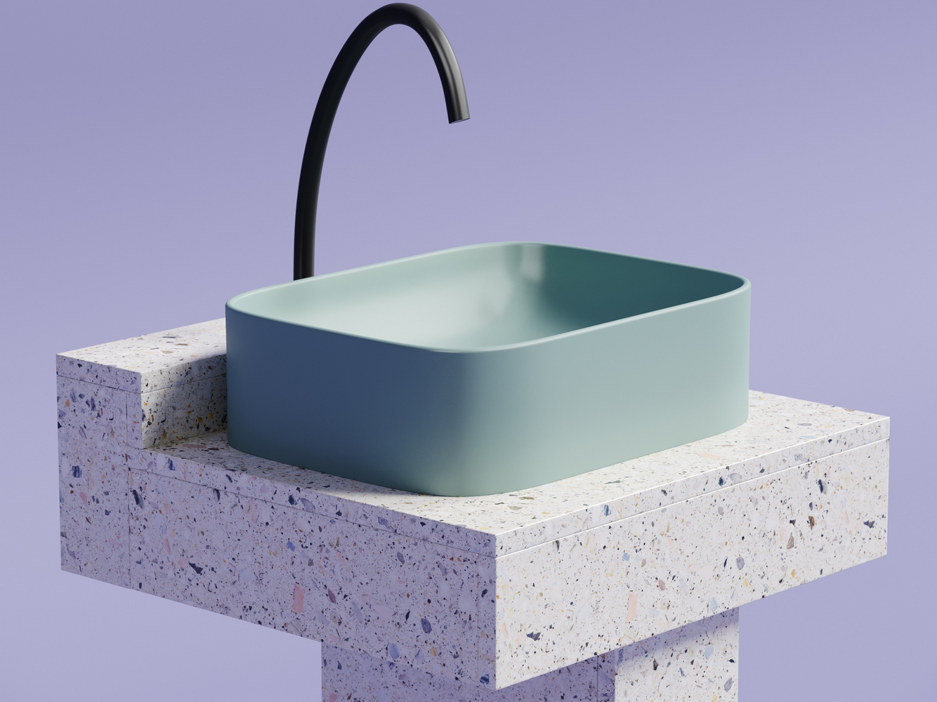 Фото Раковина Ceramicanova Element CN6052MLG накладная 50,5 × 38 × 15 см, зеленый матовый
