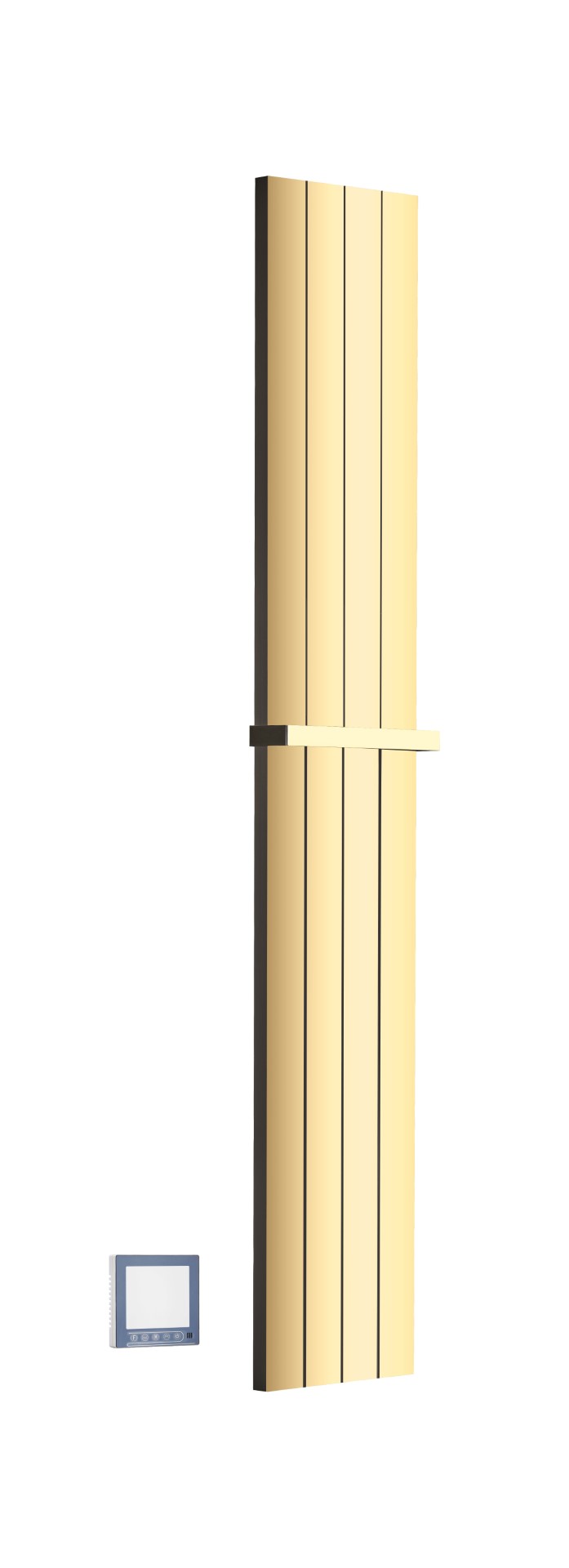 Фото Полотенцесушитель Boheme Flat 725-G электрический, золото глянец  h150х27 см