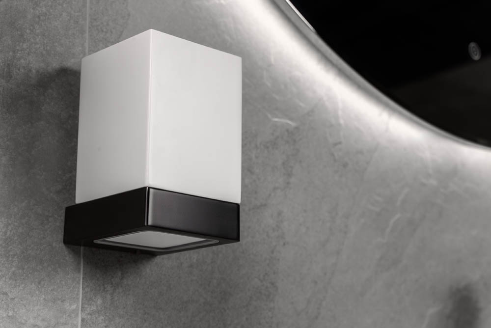 Фото Стакан для ванной Boheme Qubic 10724-GM подвесной, матовый графит
