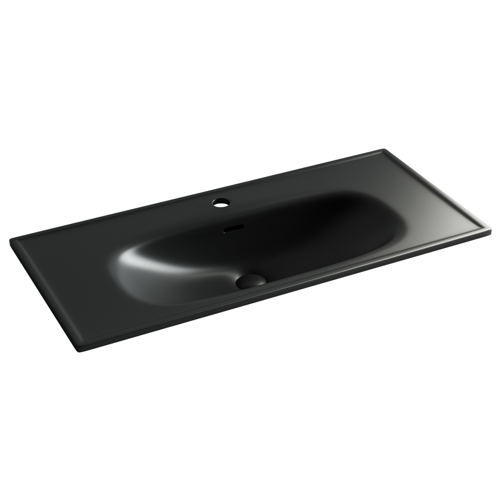 Фото Раковина Ceramicanova Sabo CN13003MB мебельная 100 × 46 × 18 см, черный матовый