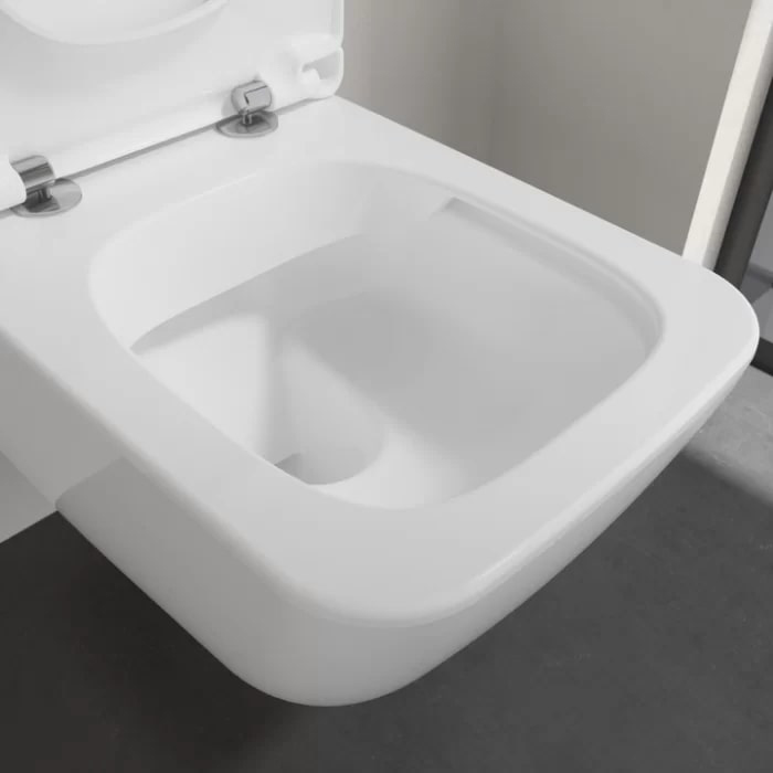 Фото Унитаз подвесной Villeroy & Boch Venticello 4611RSR1, безободковый, с сиденьем с микролифтом, белый глянцевый
