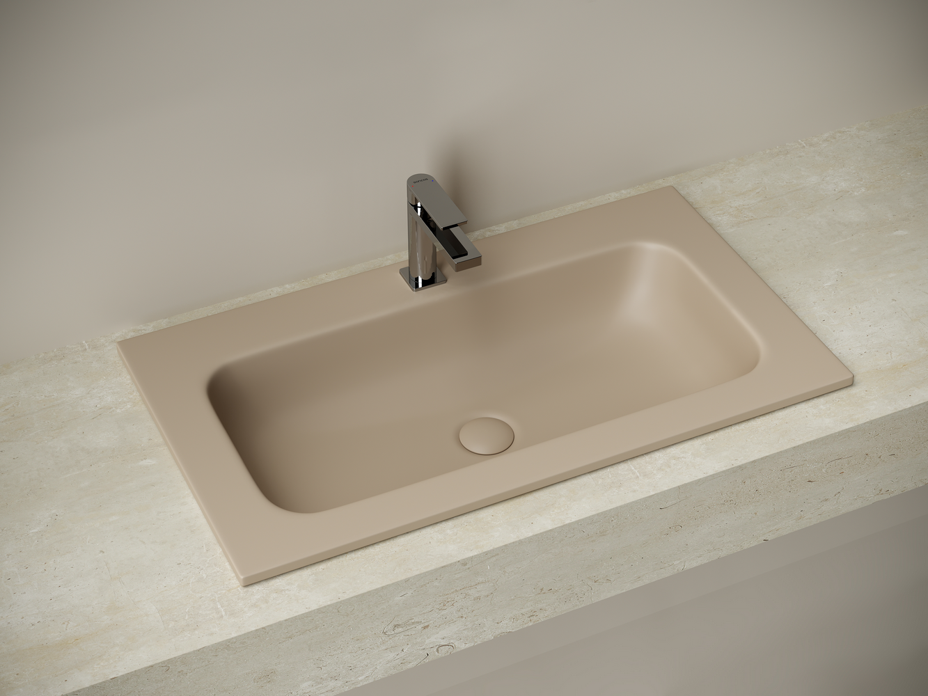 Фото Раковина Ceramicanova Grace CN7012MC мебельная 81 × 45,7 × 13,7 см, капучино матовый