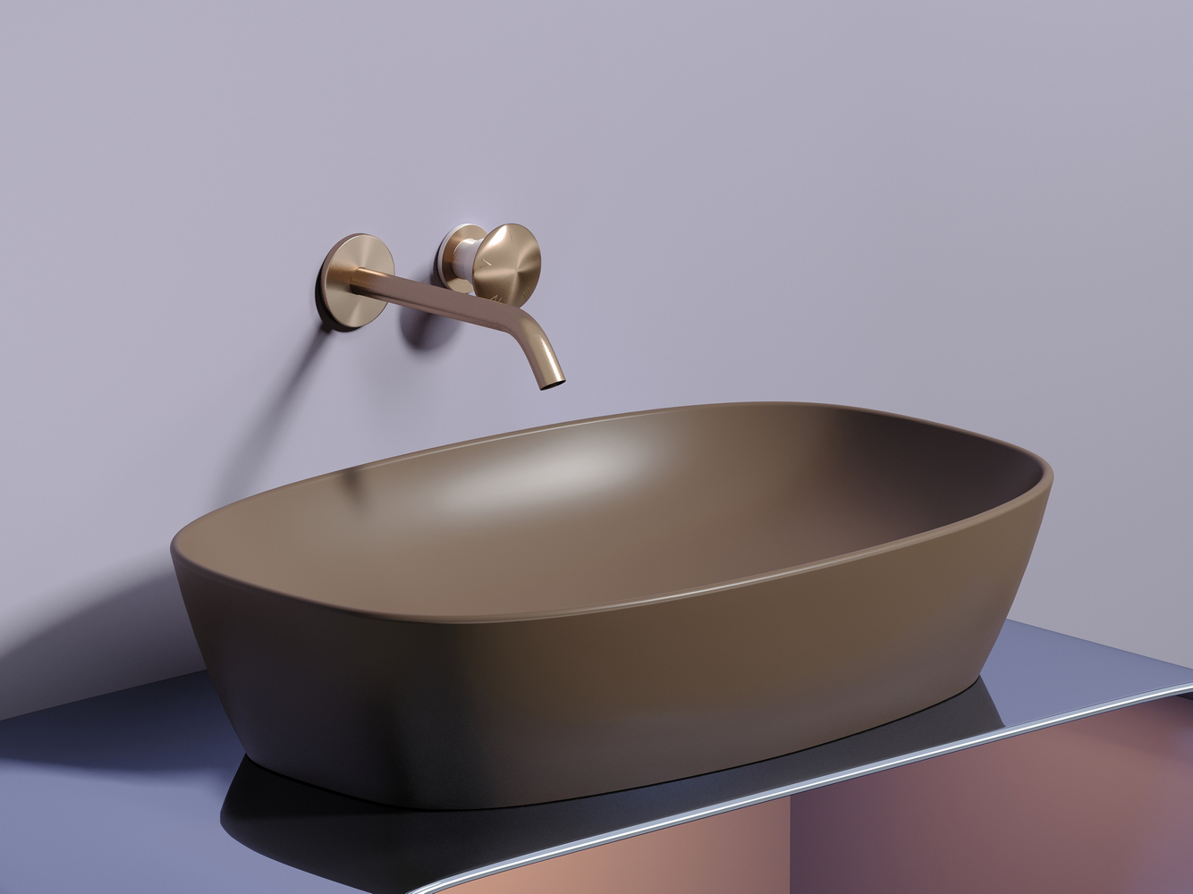 Фото Раковина Ceramicanova Element CN6049MDB накладная 61 × 38,5 × 14 см, темно-коричневый матовый