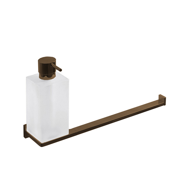 Фото Дозатор Colombo Look B1674.VM-VAN с полотенцедержателем, Vintage Matt, янтарная бронза матовая