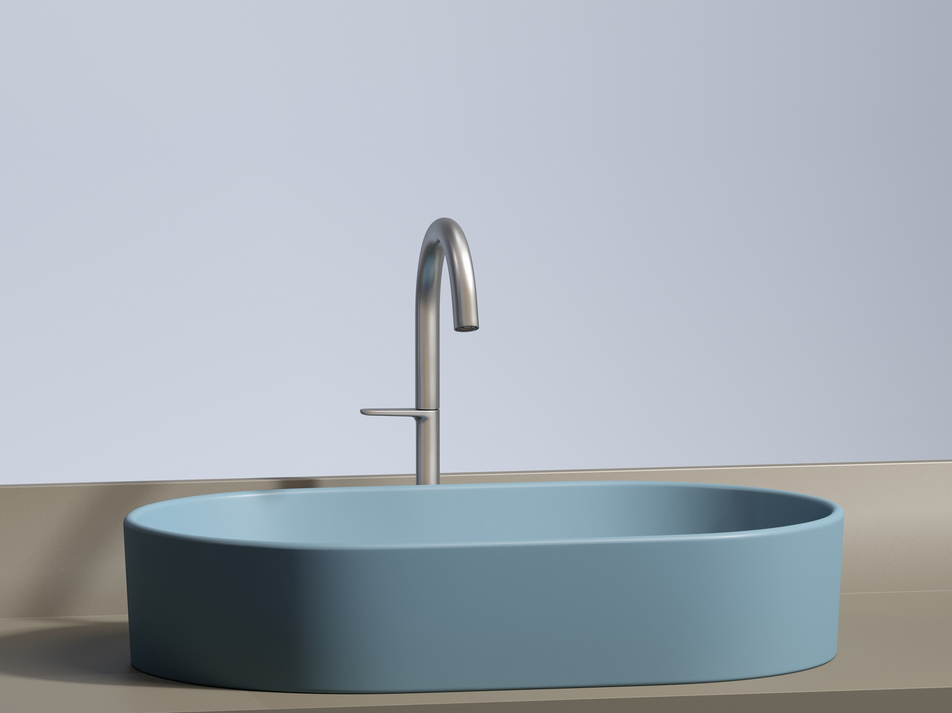 Фото Раковина Ceramicanova Element CN6048ML накладная 60 × 38,5 × 12,2 см, голубой матовый