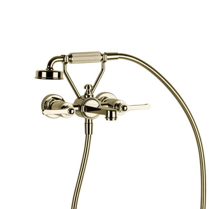 Фото Смеситель Gessi Venti20 65113#710 для ванны с душем, латунь глянец pvd