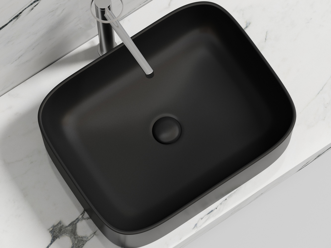 Фото Раковина Ceramicanova Element CN6052MB накладная 50,5 × 38 × 15 см, черный матовый