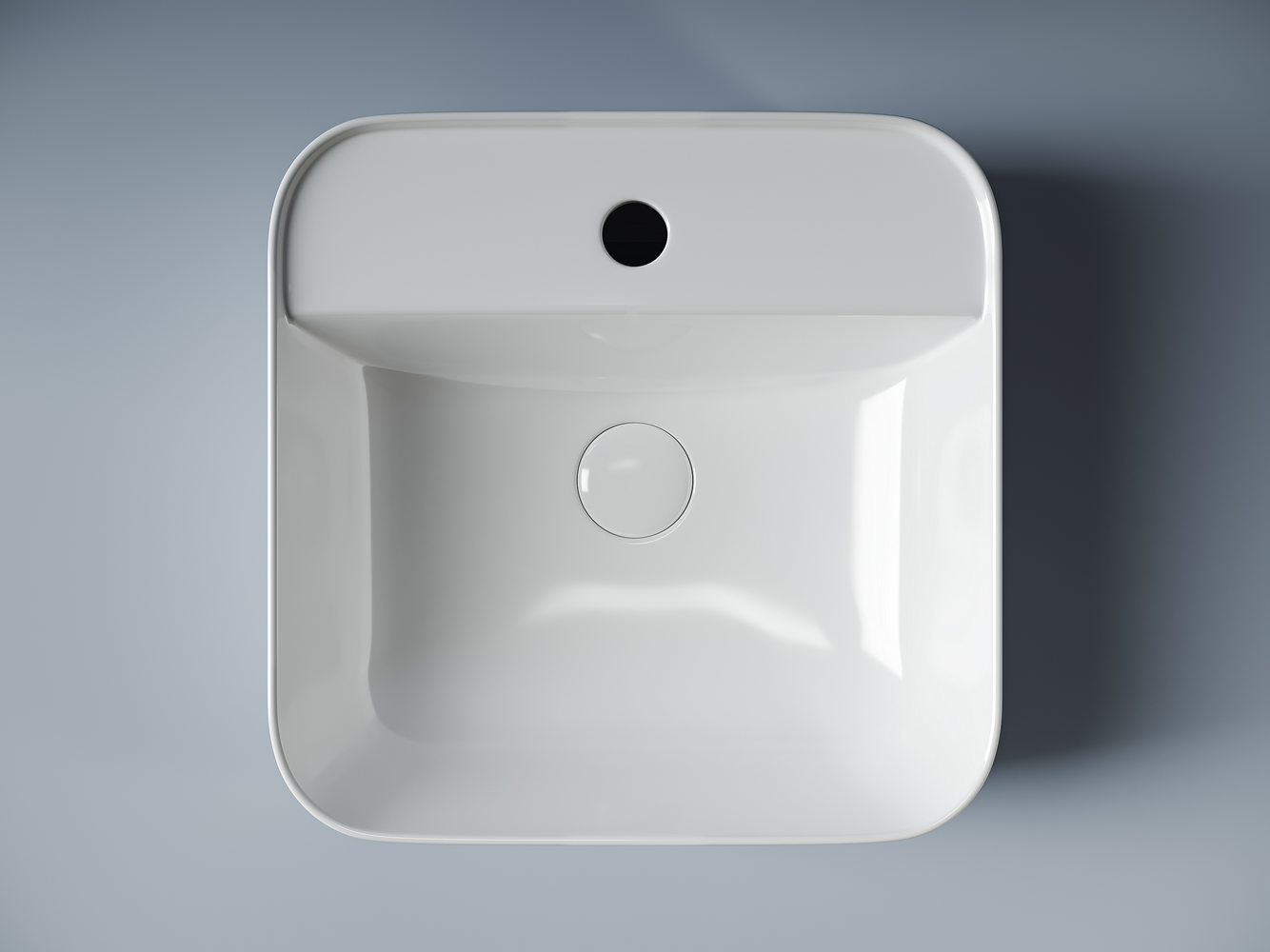 Фото Раковина Ceramicanova Element CN5014 накладная 39 × 39 × 14 см, белый глянцевый