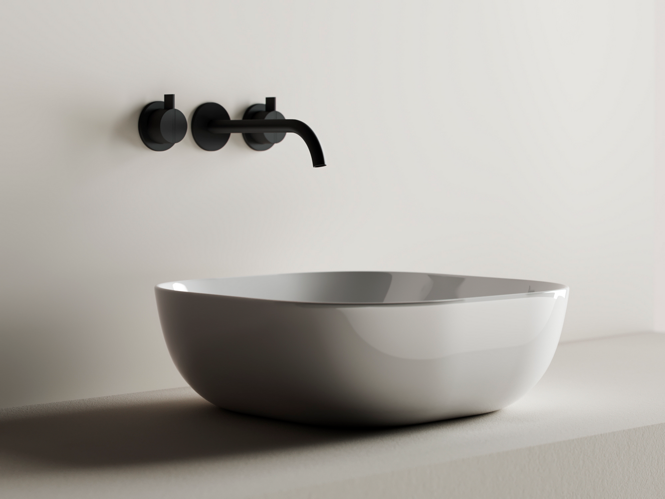 Фото Раковина Ceramicanova Element CN6010 накладная 42 × 42 × 14,5 см, белый глянцевый