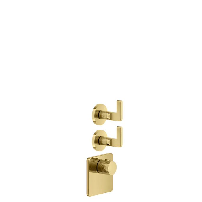 Фото Смеситель Gessi Inciso 58214#246 для душа термостат, золото глянец pvd
