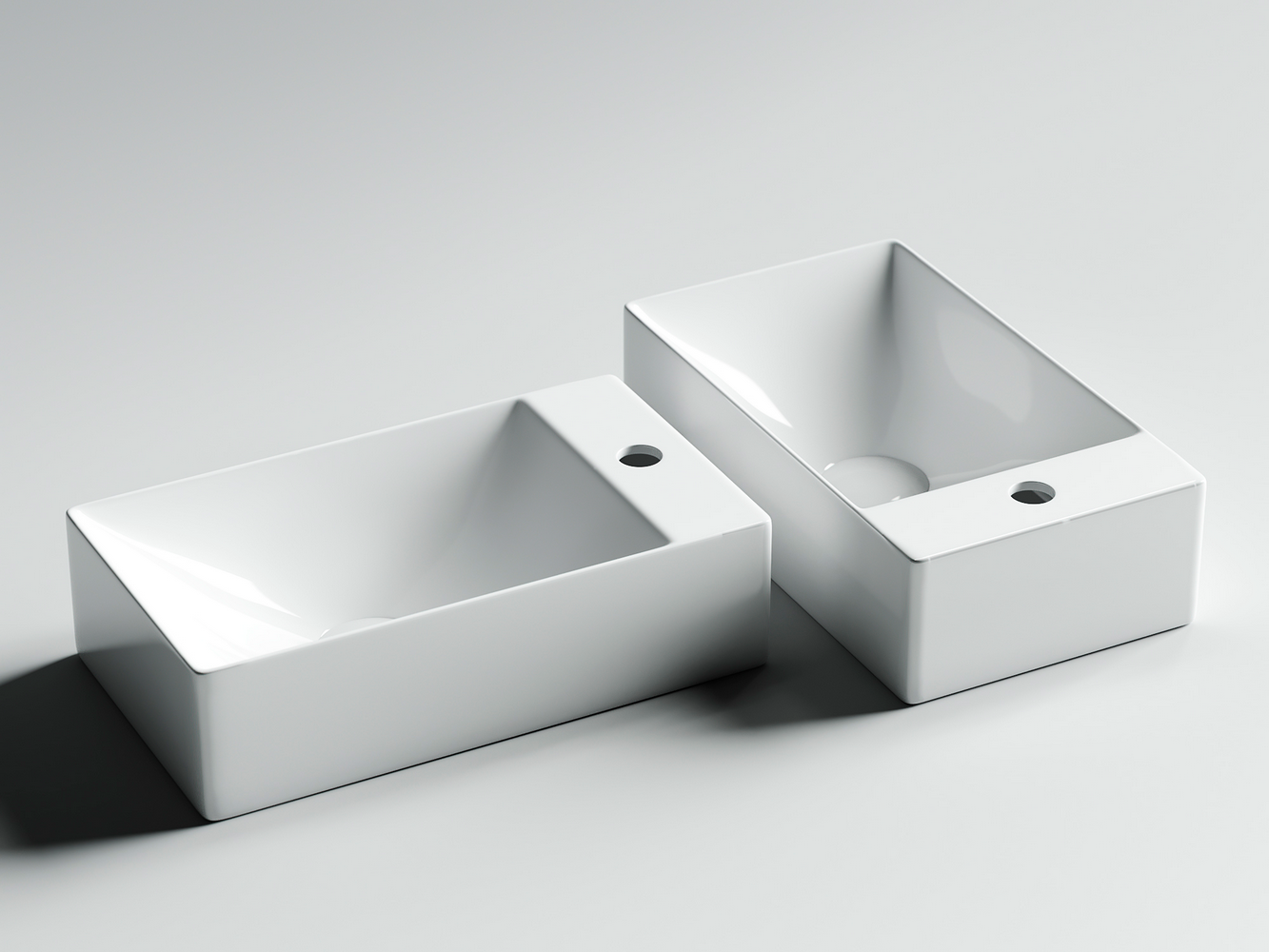 Фото Раковина Ceramicanova Element CN5007 подвесная 37,5 × 21,5 × 10 см, белый глянцевый