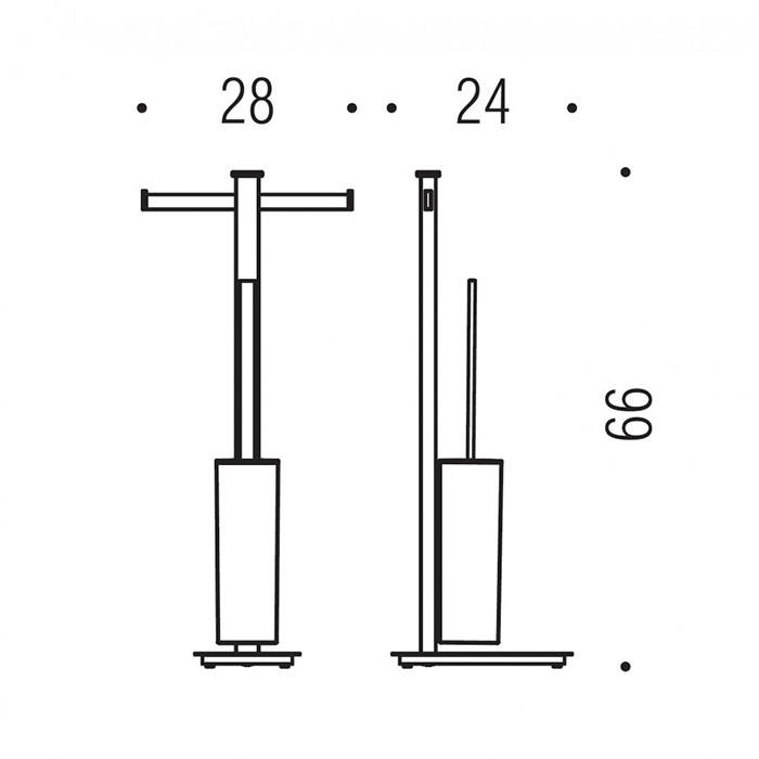 Фото Стойка Colombo Units B9108.CR напольная хром глянец