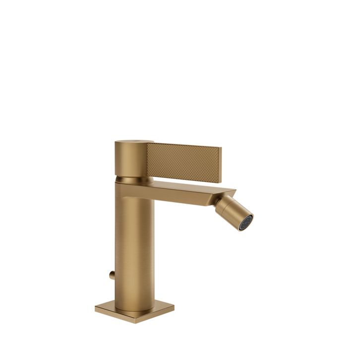 Фото Смеситель Gessi Inverso Diamantato 73607#726 для биде с донным клапаном, бронза браш pvd
