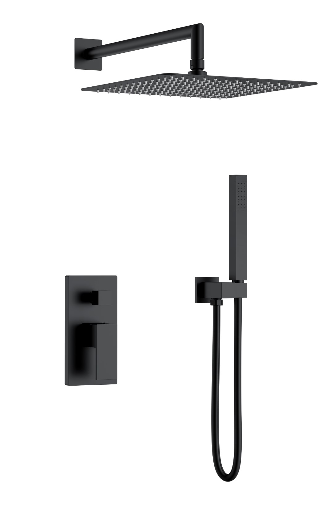 Фото Смеситель для душа Boheme Qubic 474-3-B черный