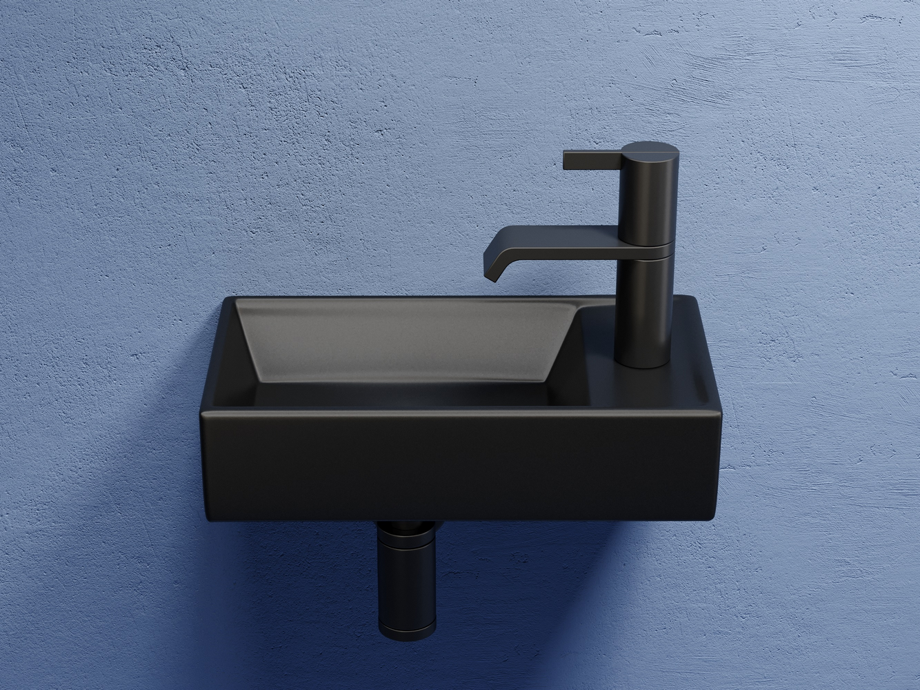 Фото Раковина Ceramicanova Element CN6051LMB подвесная 41 × 22,5 × 10,5 см, черный матовый