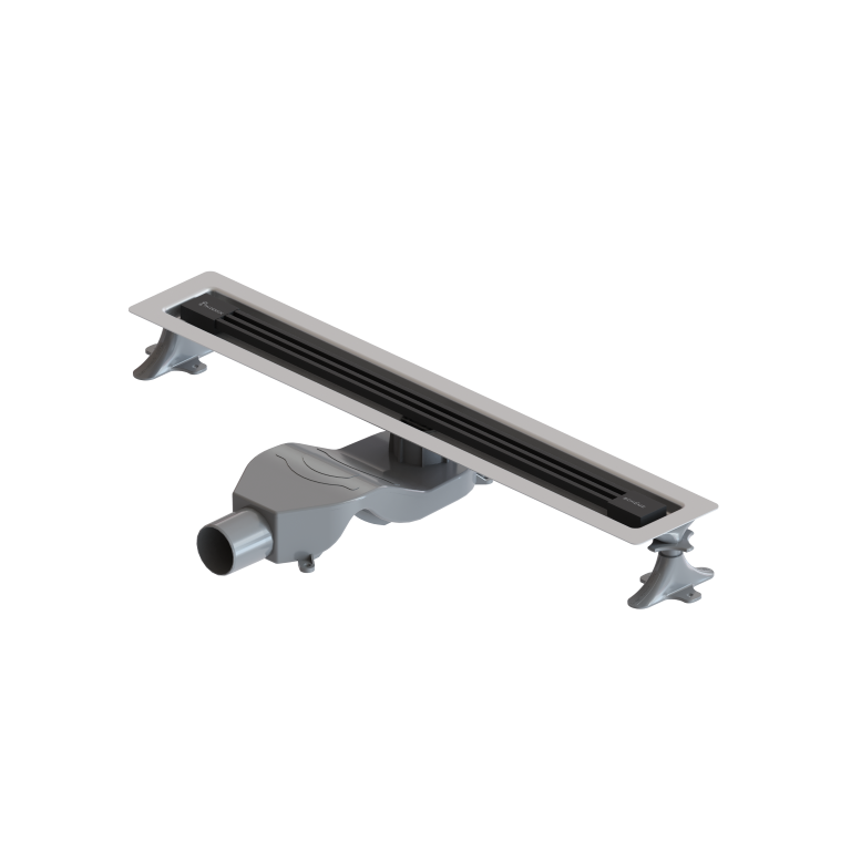Фото Душевой лоток Boheme B&T Infinity 981-60-B, 60 см, с сифоном, черный матовый