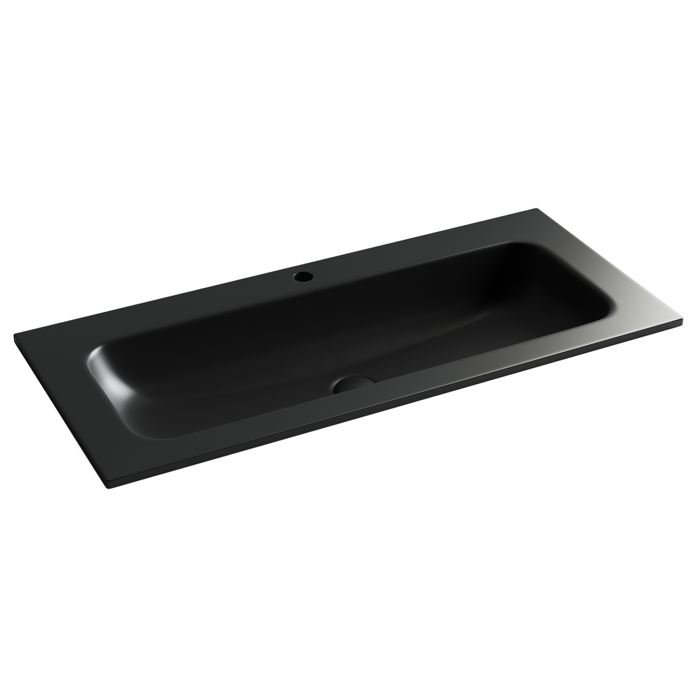 Фото Раковина Ceramicanova Grace CN7013MB мебельная 101 × 45,7 × 13,7 см, черный матовый