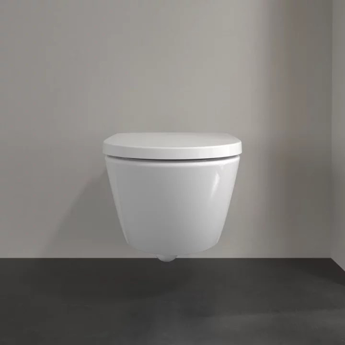 Фото Унитаз подвесной Villeroy & Boch Subway 3.0 4670TS01, безободковый, с сиденьем с микролифтом, белый глянцевый