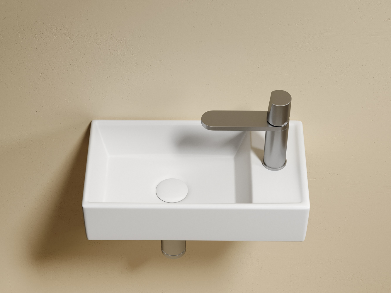 Фото Раковина Ceramicanova Element CN6051LMW подвесная 41 × 22,5 × 10,5 см, белый матовый