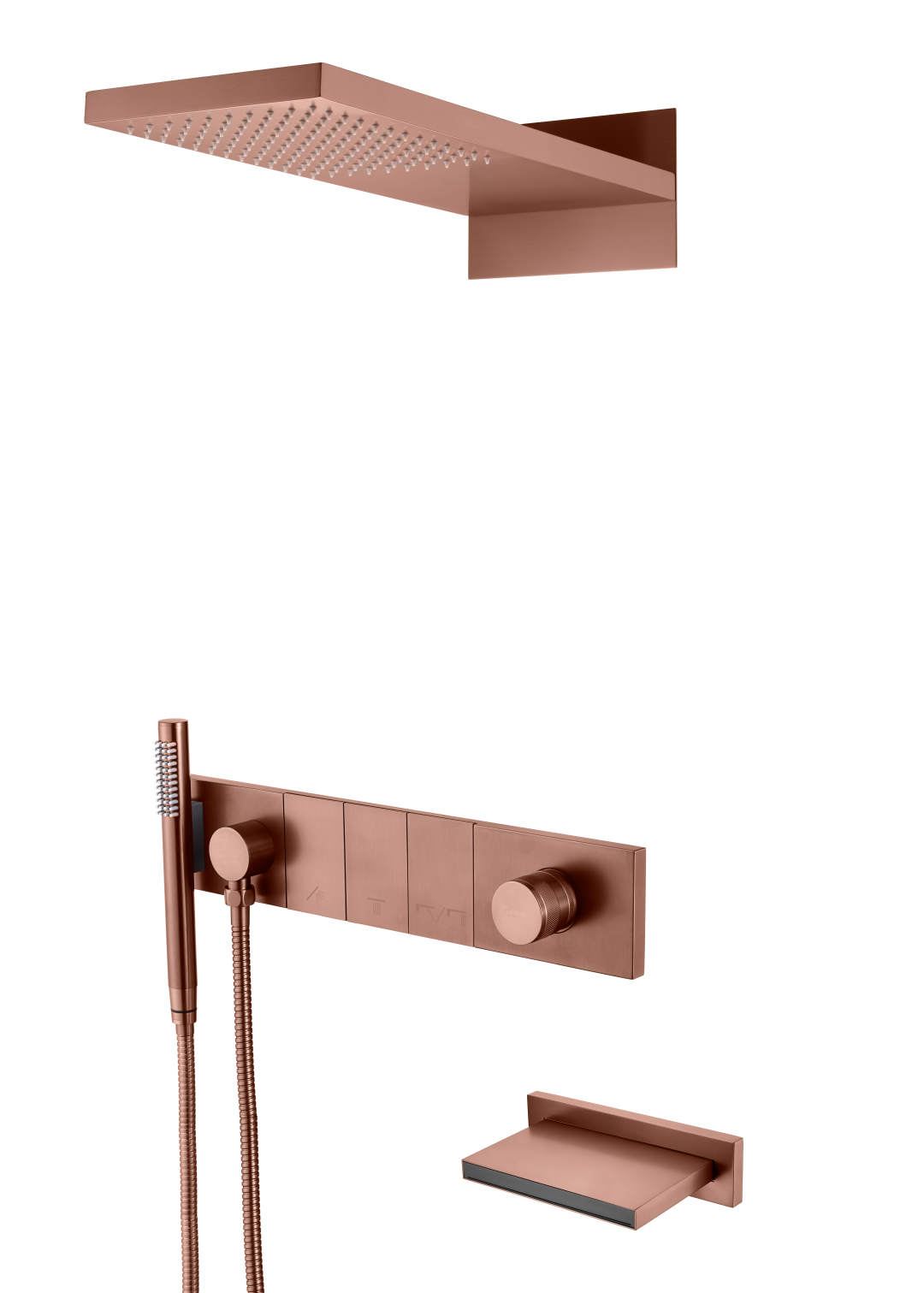 Фото Душевая система Boheme Zodiac 132-2-BRB бронза браш