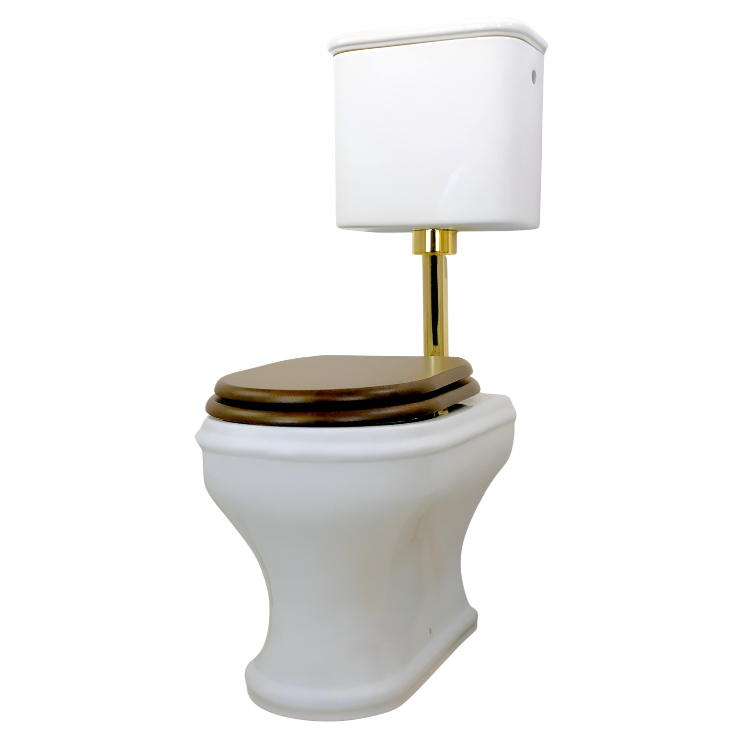 Фото Унитаз Migliore Charme 36378 со средним бачком кнопка золото глянец, выпуск универсальный