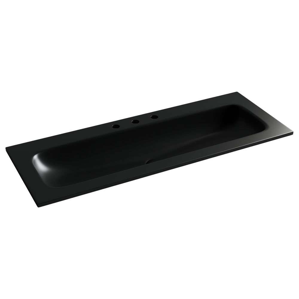 Фото Раковина Ceramicanova Grace CN7024MB мебельная 121 × 45,7 × 13,7 см, черный матовый