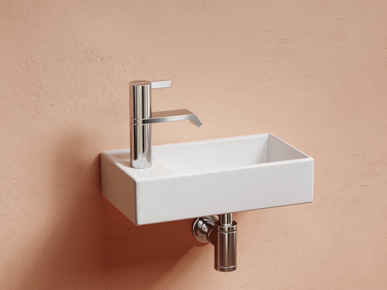 Фото Раковина Ceramicanova Element CN6051R подвесная 40,7 × 21,7 × 10 см, белый глянцевый