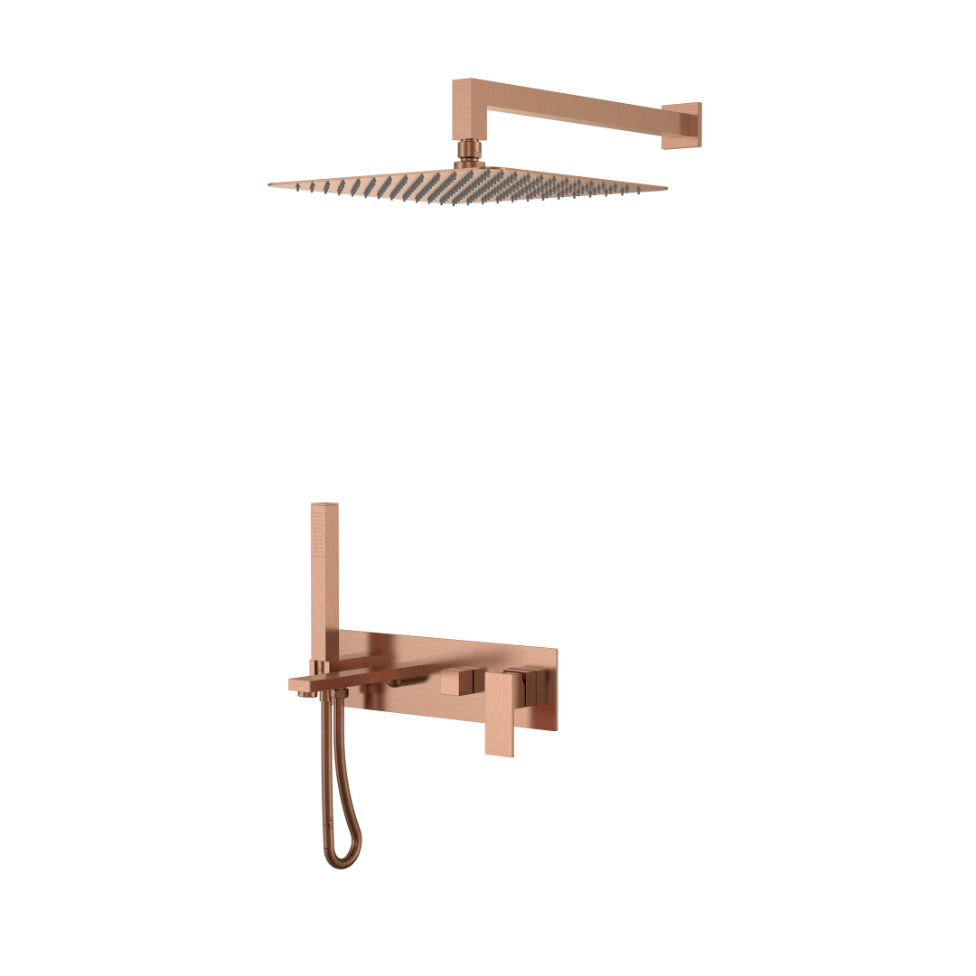 Фото Душевая система Boheme Qubic 474-BRB бронза браш