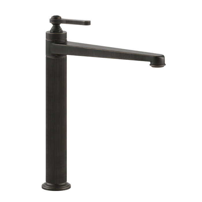 Фото Смеситель Gessi Venti20 65003#187 для раковины с донным клапаном, чернёная бронза