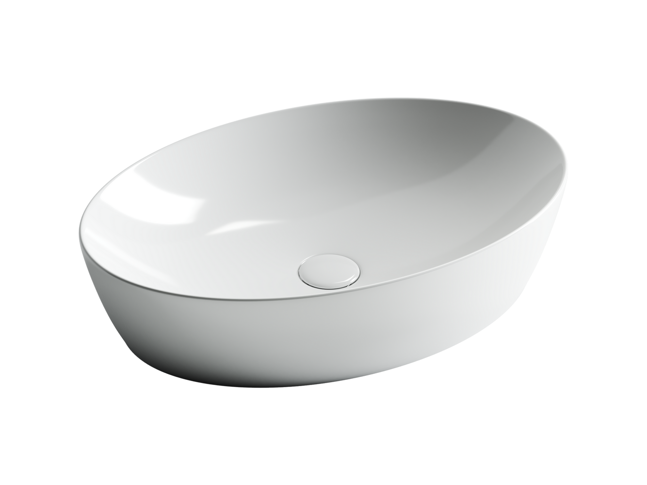 Фото Раковина Ceramicanova Element CN5018 накладная 62,5 × 42 × 14,5 см, белый глянцевый