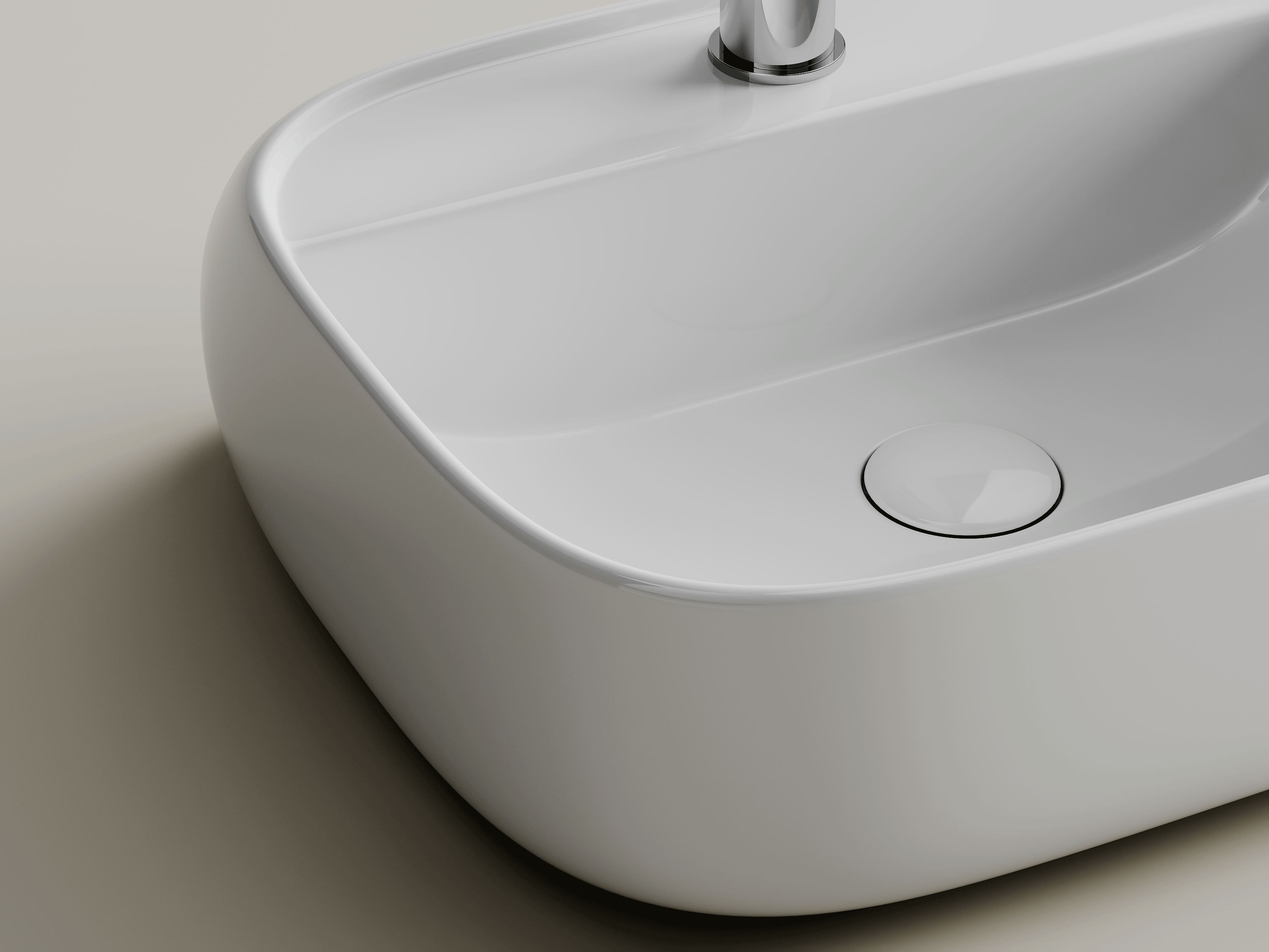 Фото Раковина Ceramicanova Fonte CN5051 накладная 50 × 42,5 × 14,5 см, белый глянцевый