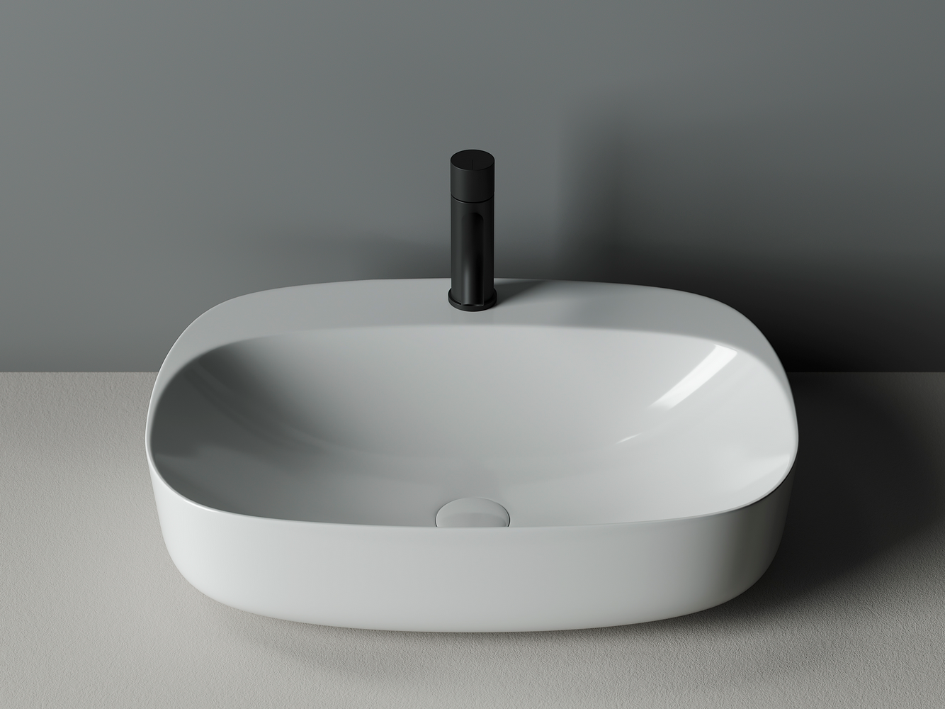 Фото Раковина Ceramicanova Element CN5012 накладная 59,5 × 42 × 15,5 см, белый глянцевый