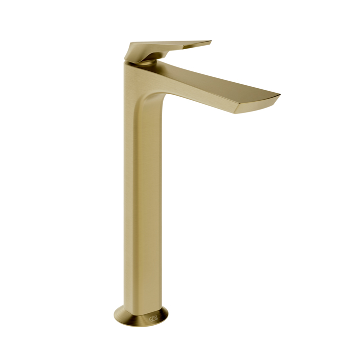 Фото Смеситель Gessi Ventaglio 72053#727 для раковины с донным клапаном, латунь браш pvd