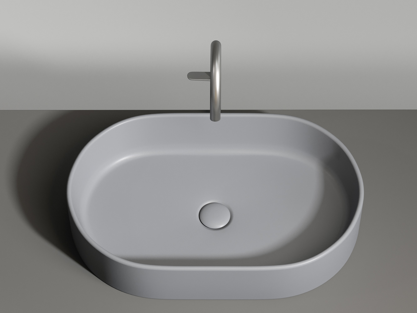 Фото Раковина Ceramicanova Element CN6048MH накладная 60 × 38,5 × 12,2 см, антрацит матовый