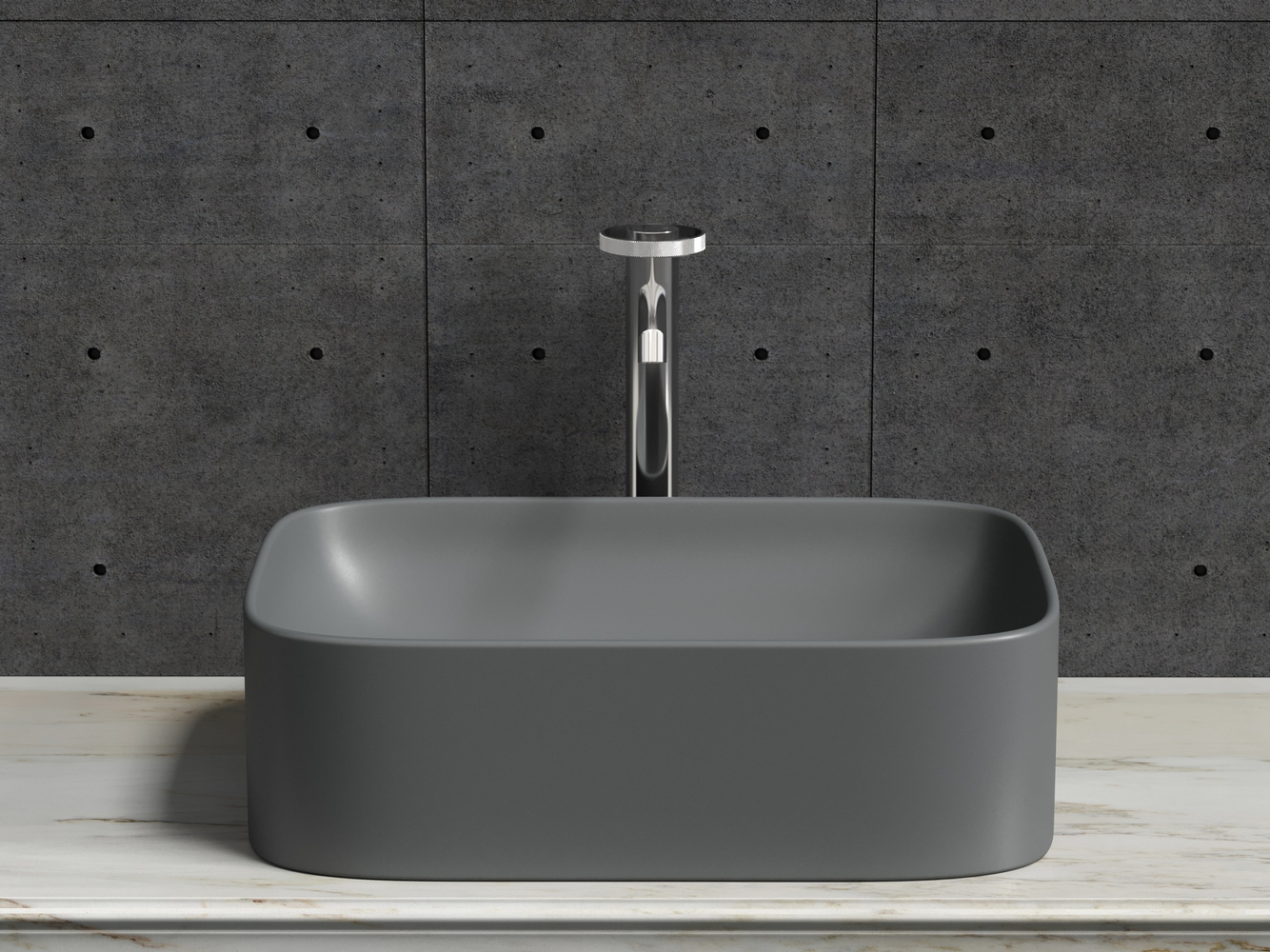Фото Раковина Ceramicanova Element CN6052MDH накладная 50,5 × 38 × 15 см, темный антрацит матовый