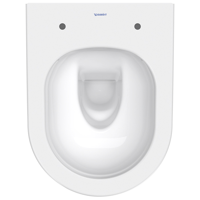 Фото Унитаз подвесной укороченный Duravit D-Neo 2587092000, безободковый, без сиденья, белый глянцевый
