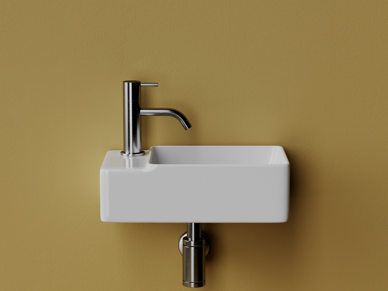 Фото Раковина Ceramicanova Element CN5046 подвесная 39,5 × 22 × 12,5 см, белый глянцевый