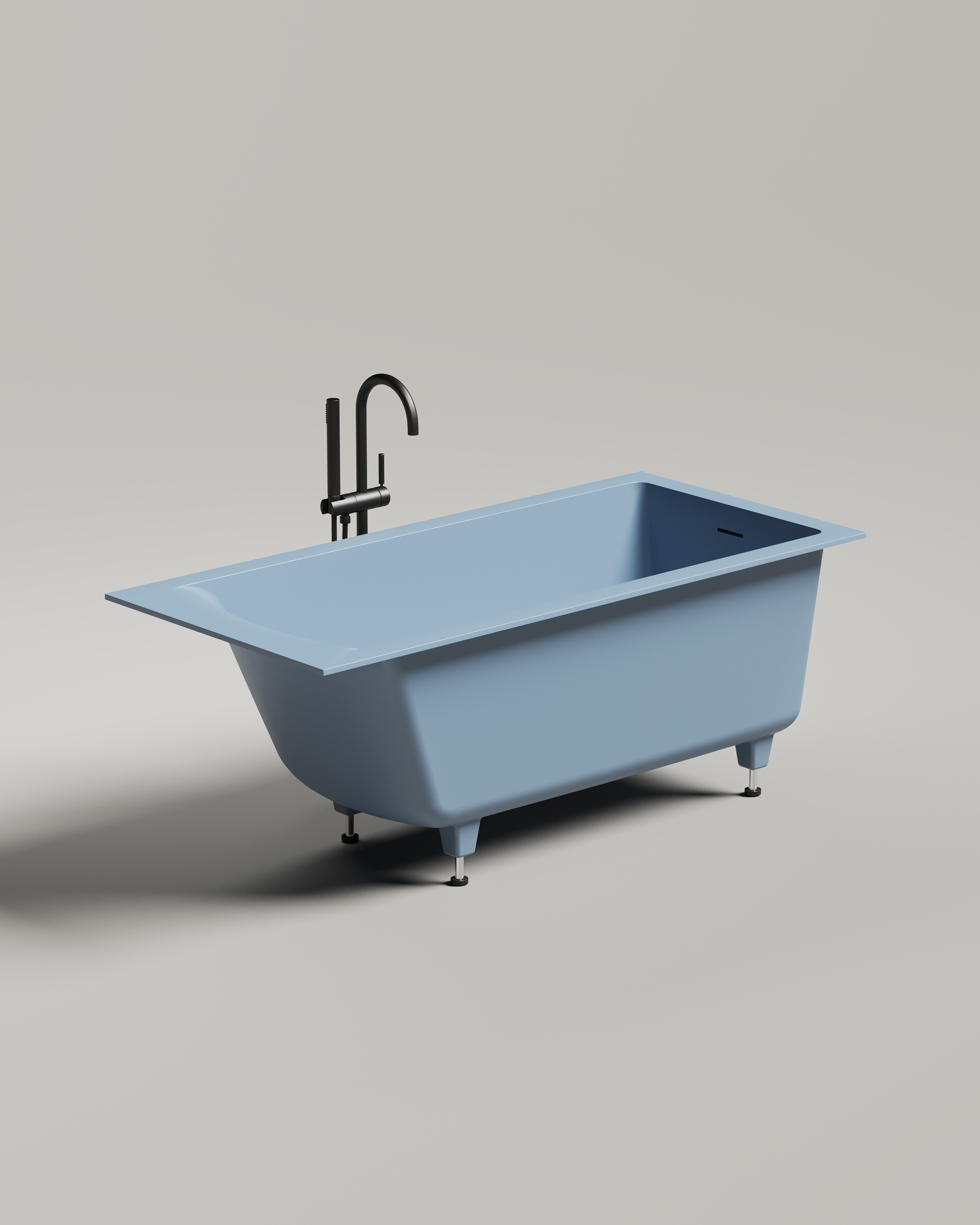 Фото Ванна Salini Cascata Kit 150x70 105012G встраиваемая из литьевого мрамора, белая глянцевая