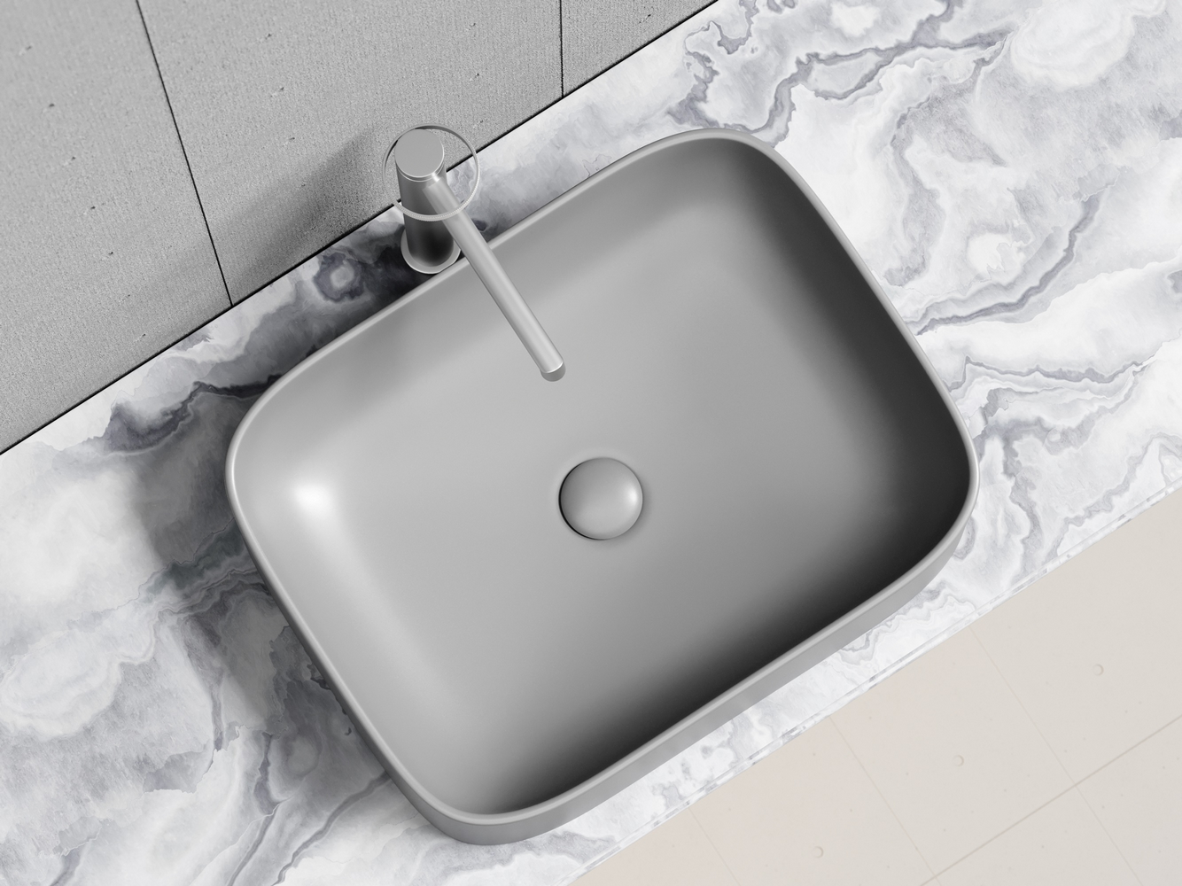Фото Раковина Ceramicanova Element CN6052MH накладная 50,5 × 38 × 15 см, антрацит матовый