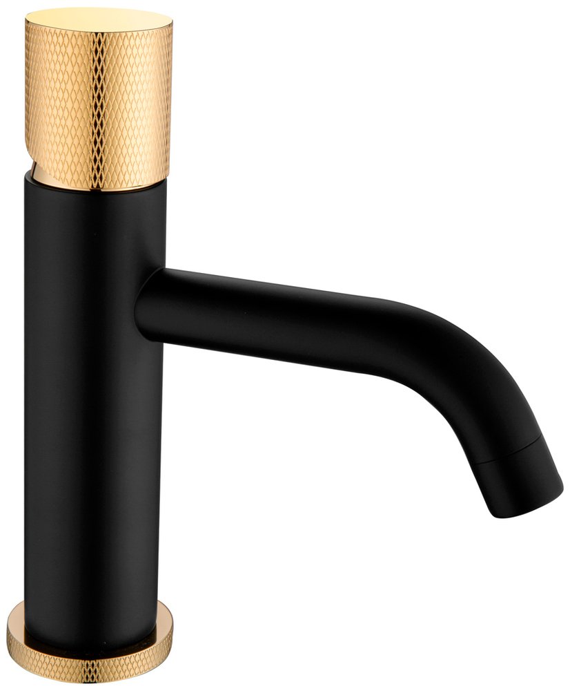 Фото Смеситель для раковины Boheme Stick 121-BG.2 черный/золото